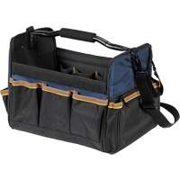 Open Top 14" Soft Side Tool Boxes, Polyester, 21 Pockets, Beige Meunier Outillage Industriel