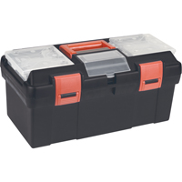 Plastic Tool Box, 17-1/2" W x 9-1/2" D x 8" H, Black Meunier Outillage Industriel