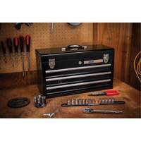 Boîte &agrave; outils portative, 20" la, 3 tiroirs, Noir Meunier Outillage Industriel