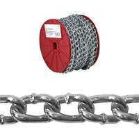 Twist Link Machine Chain, Low Carbon Steel, #2 x 125' (38.1 m) L, 310 lbs. (0.155 tons) Load Capacity Meunier Outillage Industriel