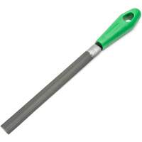 Double Cut File with Green Handle, Half Round, 8", Bastard Meunier Outillage Industriel