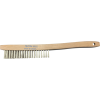 Curved-Handle Scratch Brushes, Stainless Steel, 4 x 19 Wire Rows, 14" Long TT170 | Meunier Outillage Industriel