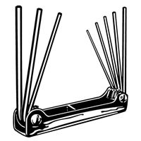 Jeu de cl&eacute;s hexagonales repliables, 8 mcx Meunier Outillage Industriel