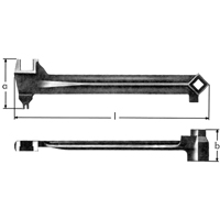 l&eacute;s &agrave; bonde, 2-1/2", Longueur de 15-1/15" Meunier Outillage Industriel