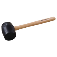 Rubber Mallet, 28 oz., Wood Handle, 16-3/4" L TYP430 | Meunier Outillage Industriel