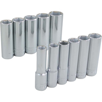Jeu de douilles, 11 Mcx, Prise de 3/8", Profond Meunier Outillage Industriel