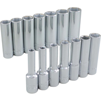 Jeu de douilles, 14 Mcx, Prise de 3/8", Profond Meunier Outillage Industriel