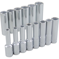 Jeu de douilles, 14 Mcx, Prise de 3/8", Profond Meunier Outillage Industriel