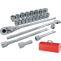 Jeu de douilles et accessoires, 26 Mcx, Prise de 3/4" Meunier Outillage Industriel
