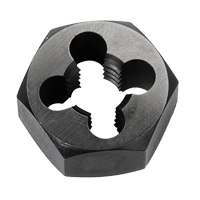 Hex Rethreading Die Nut, 1"/1-1/4" Dia., 1/4"-18 Thread, Carbon Steel/Chromium Steel Meunier Outillage Industriel