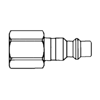 Quick Couplers - 1/2" Industrial, One Way Shut-Off - Plugs, 3/8" TZ154 | Meunier Outillage Industriel