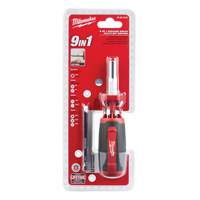 9-in-1 Square Drive Multi-Bit Driver, 9" L, Cushion Grip Handle Meunier Outillage Industriel
