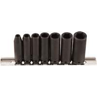 Jeu de douilles, 7 Mcx, Chocs, Prise de 1/4", Profond Meunier Outillage Industriel