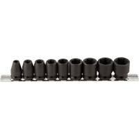 Jeu de douilles, 9 Mcx, Chocs, Prise de 3/8" Meunier Outillage Industriel