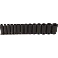Jeu de douilles longues, 14 Mcx, Chocs, Prise de 1/2", Profond Meunier Outillage Industriel