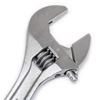 Adjustable Wrench - Bagged, 8" L, 1-1/8"/29 mm Max Width, Chrome Meunier Outillage Industriel