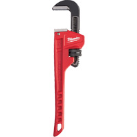Cl&eacute; &agrave; tuyau, Cap des m&acirc;choires 1-1/2", Longueur 10", Fini Rev&ecirc;tement en poudre, Prise Ergonomique Meunier Outillage Industriel
