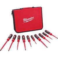Insulated Screwdriver Set with EVA Foam Case, 10 Pcs. Meunier Outillage Industriel