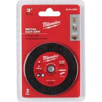 Meule de tronçonnage des m&eacute;taux, 3" x 0,04", Arbre 3/8" Meunier Outillage Industriel