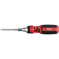 9-in-1 Square Drive Ratcheting Multi-bit Driver, 9-1/10" L, Cushion Grip Handle Meunier Outillage Industriel