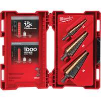 Step Drill Bit Set, 3 Pieces, High Speed Cobalt Meunier Outillage Industriel