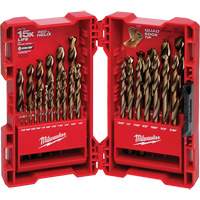 Red Helix Drill Bit Set, 29 Pieces, Cobalt Meunier Outillage Industriel