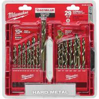Red Helix Drill Bit Set, 29 Pieces, Cobalt Meunier Outillage Industriel