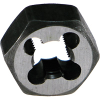 DRILLCO Hexagon Threading Die Nut, 4-40 Thread, High Speed Steel Meunier Outillage Industriel