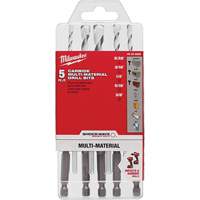 Shockwave Multi-Material Drill Bit Set, 5 Pieces, Carbide Meunier Outillage Industriel