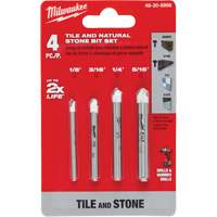 Natural Stone Bit Set, 4 Pieces, Carbide Meunier Outillage Industriel