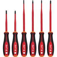 Insulated Slim Tip Screwdriver Set, 6 Pcs., Magnetic Meunier Outillage Industriel