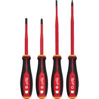 Insulated Slim Tip Screwdriver Set, 4 Pcs., Magnetic Meunier Outillage Industriel