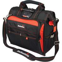 Lighted Technician's Tool Bag, Ballistic Polyester, Black/Orange UAX323 | Meunier Outillage Industriel