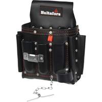 Electrician's Tool Pouch, Leather, 8 Pockets, Black Meunier Outillage Industriel