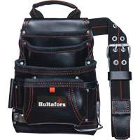 Carpenter's Nail & Tool Bag, Leather, 11 Pockets, Black Meunier Outillage Industriel