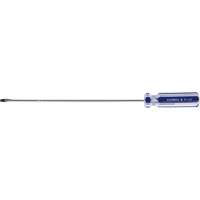 Tournevis &agrave; fente bleu transparent avec bandes, Tige de 1/8", Ronde, Prise en Plastique Meunier Outillage Industriel