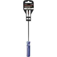Tournevis &agrave; fente bleu transparent avec bandes, Tige de 3/16", Ronde, Prise en Plastique Meunier Outillage Industriel