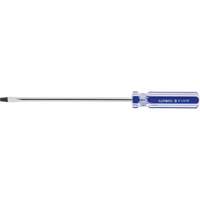 Tournevis &agrave; fente bleu transparent avec bandes, Tige de 3/16", Ronde, Prise en Plastique Meunier Outillage Industriel