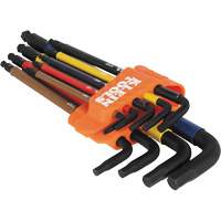 Colour-Coded Extra-Long L Style Hex Key Caddy Set, 9 Pcs., Imperial Meunier Outillage Industriel