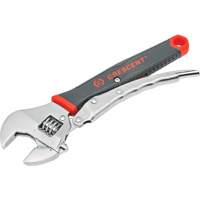 Locking Adjustable Dual Material Wrench, 10" L, 2-18/25" Max Width, Chrome/Polished Meunier Outillage Industriel