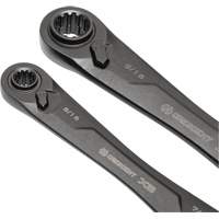 X6 4-in-1 Black Oxide Spline Ratcheting SAE Wrench Set, 2 Pieces, Imperial Meunier Outillage Industriel