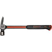 Milled-Face Framing Hammer, 28 oz., Solid Steel Handle, 16" L Meunier Outillage Industriel