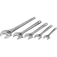 Chrome Wrench Set, Adjustable, 5 Pieces, Imperial and Metric Meunier Outillage Industriel