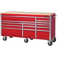 PRC7215 Armoire roulante de s&eacute;rie Pro, 15 tiroirs, 72" la x 24" p x Rouge Meunier Outillage Industriel