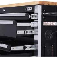 HDRC5212 Armoire mobile de s&eacute;rie HD, 12 tiroirs, 51-1/4" la x 21" p x 40-3/10" h, Noir Meunier Outillage Industriel