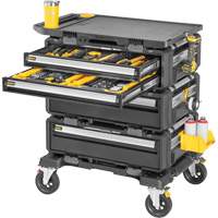 Poste de travail modulaire 5-en-1 TOUGHSYSTEM 2.0 DXL, 34" x 25-4/5" x 39", Noir/Jaune Meunier Outillage Industriel