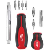 11-in-1 Multi-Bit Screwdriver & 6-in-1 Stubby Multi-Bit Screwdriver Set, 3"/9-4/5" L, Cushion Grip Handle Meunier Outillage Industriel
