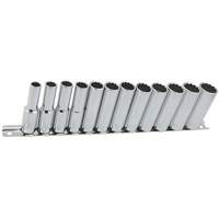 SS3812DM-12 12-Point Metric Socket Set, 12 Pcs, 3/8" Drive Size, Deep Meunier Outillage Industriel