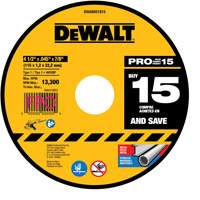 Meule &agrave; tronçonner pour meuleuse angulaire, 4-1/2" x 0,045", Arbre de 7/8", Type 1, Oxyde d'aluminium Meunier Outillage Industriel