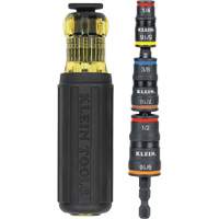 Jeu de douilles &agrave; chocs r&eacute;versibles 7 en 1 avec poign&eacute;e, Prise 1/2"/5/16"/1/4"/7/16"/9/16"/3/8', 7 mr Meunier Outillage Industriel